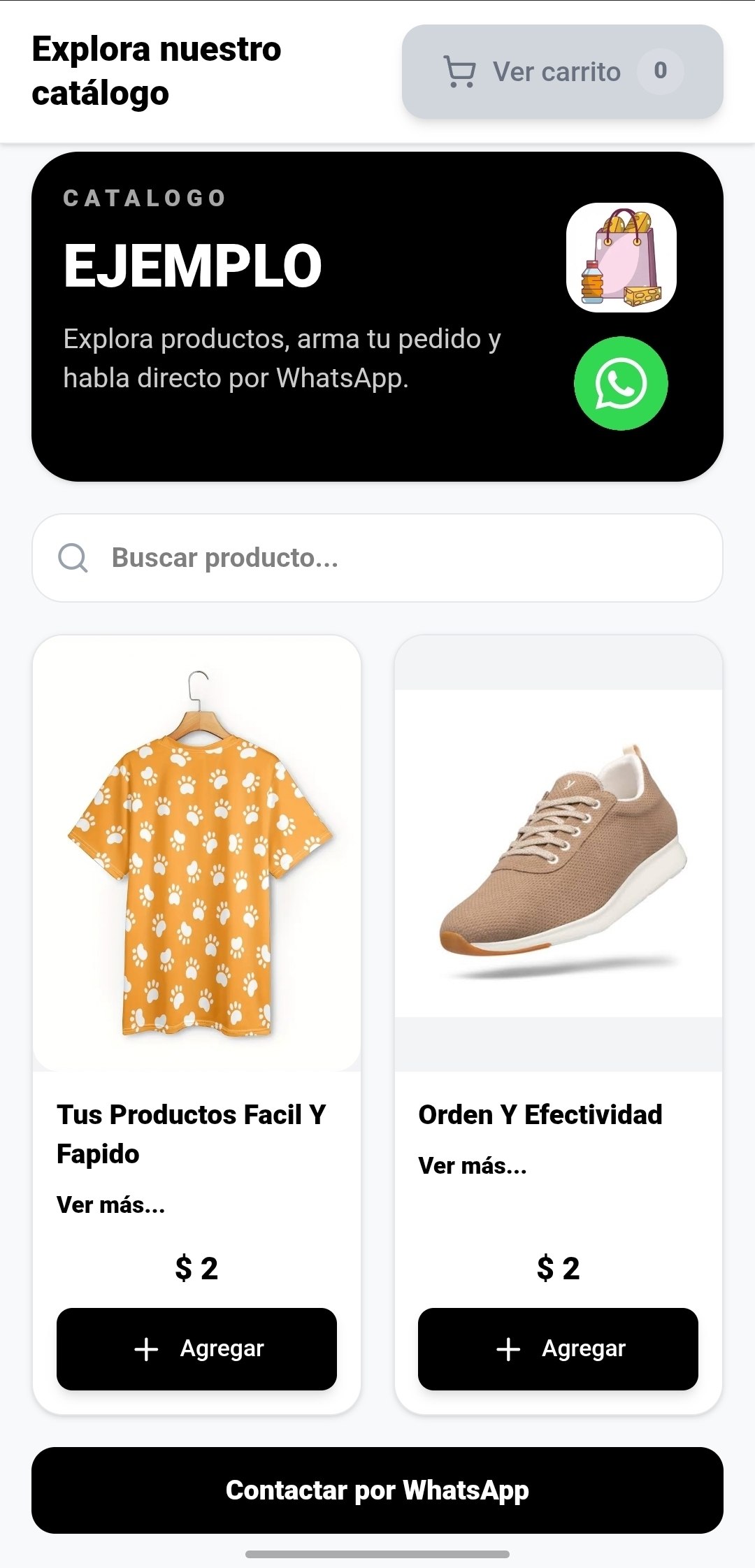 Catálogo público real creado con Sanvat